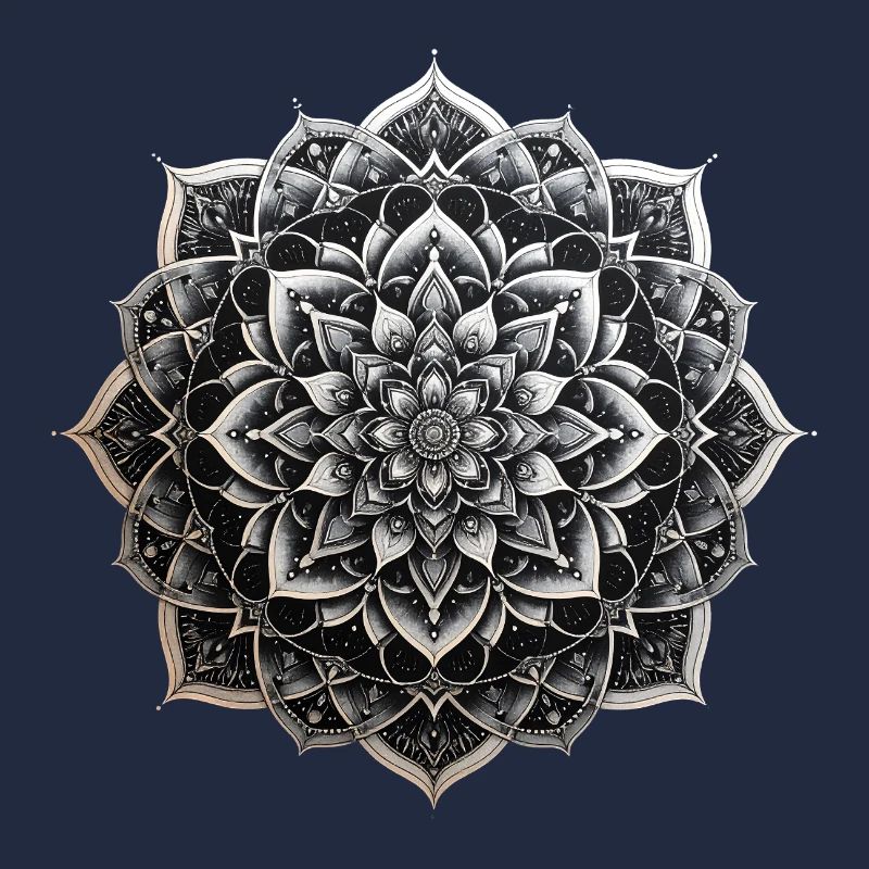 Black and White Mandala Pattern