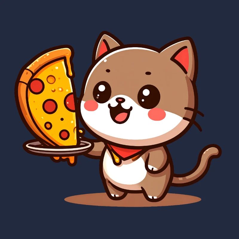 Kätzchen Pizza Freude