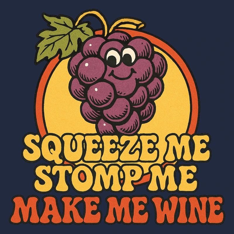 Grape Squeeze Wine Graphique rétro