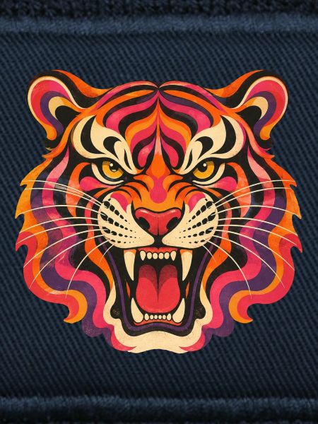 Psychedelischer Tigerkopf
