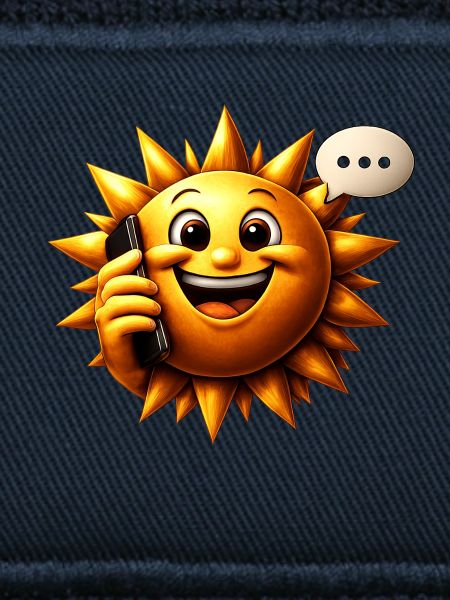 Sonnenlächeln am Telefon