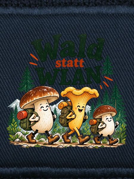 Wald statt WLAN Pilzhumor