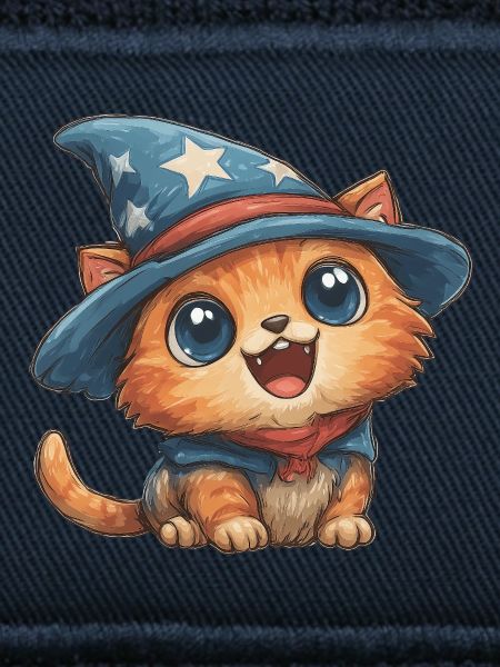 Katzenzauberer mit Sternenhut