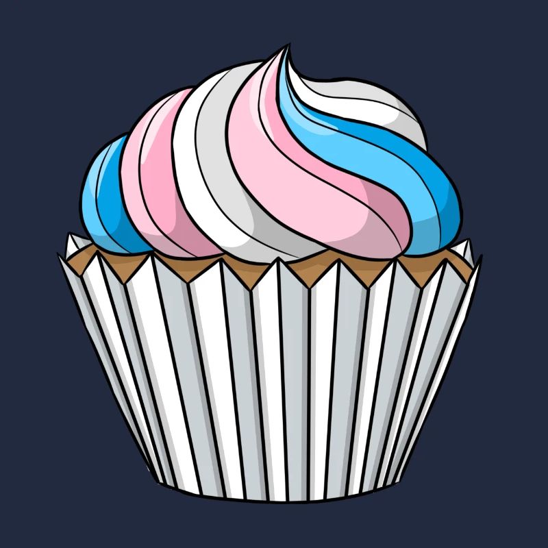 Transgender Pride Cupcake