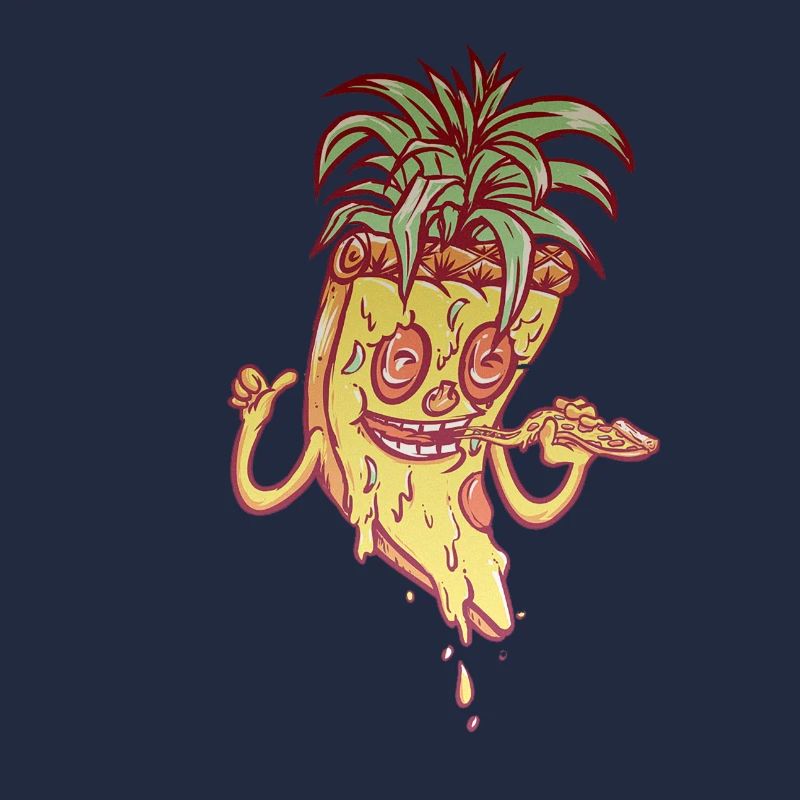 Funky Maskottchen-Ananaspizza