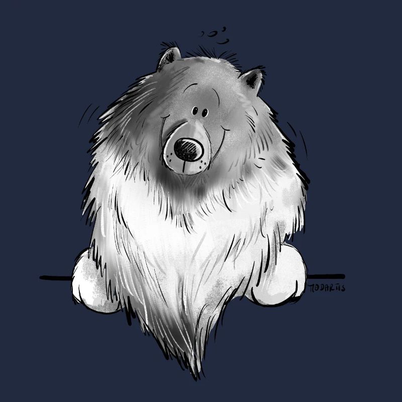 Lustiger Wolfsspitz I Comic Hund Geschenk