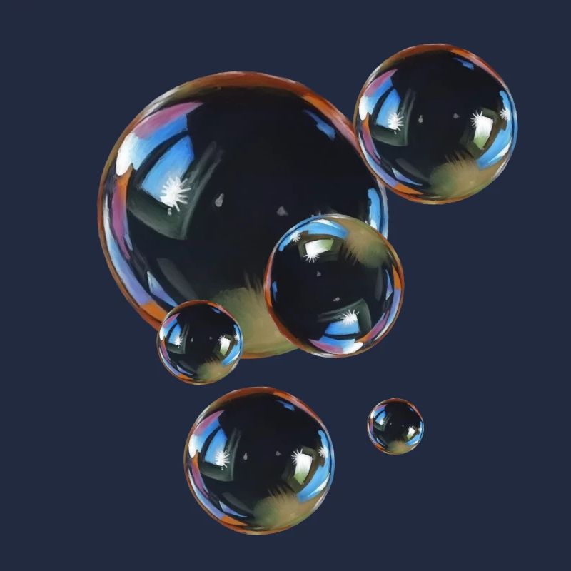 Reflective bubble art