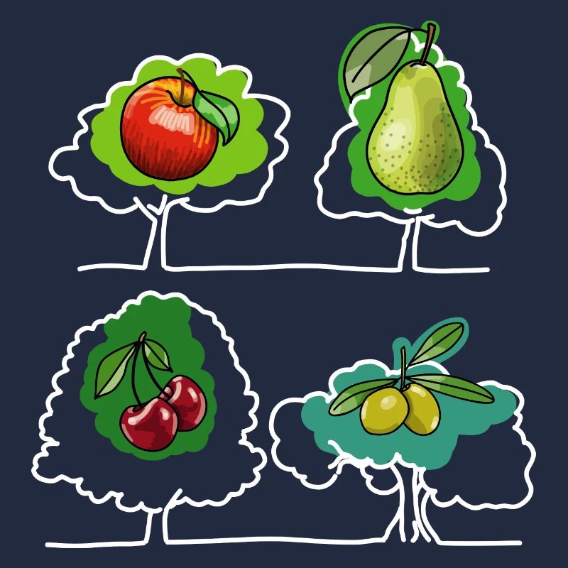Apple, Pear, Cherry