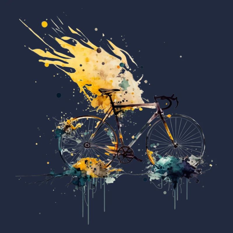 Éclaboussures d’eau illustration de vélo