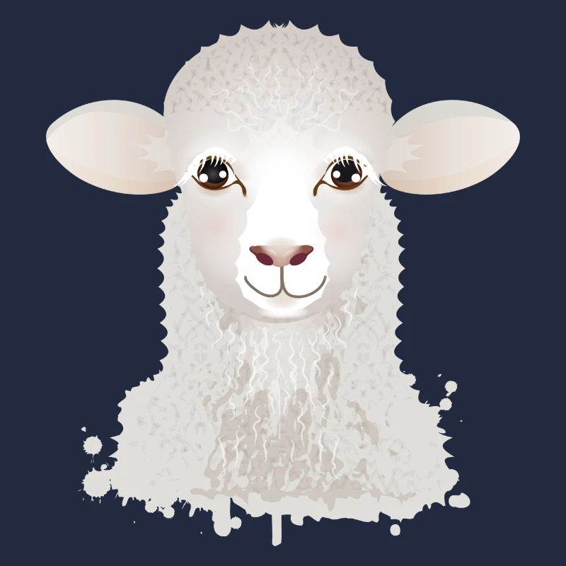 A cute sheep as a graffiti portrait