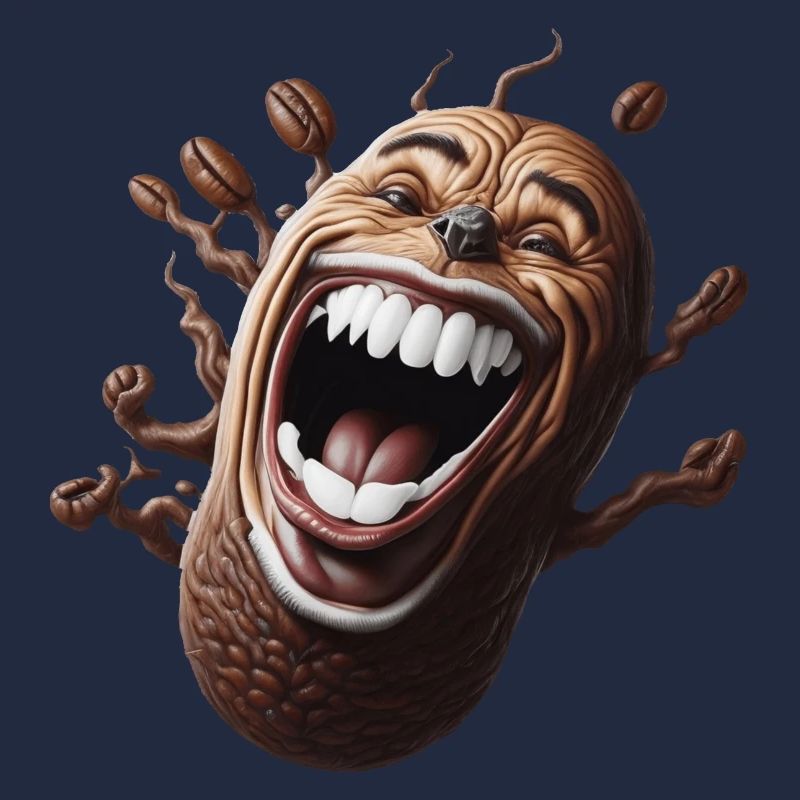Glückliche Kaffeebohne