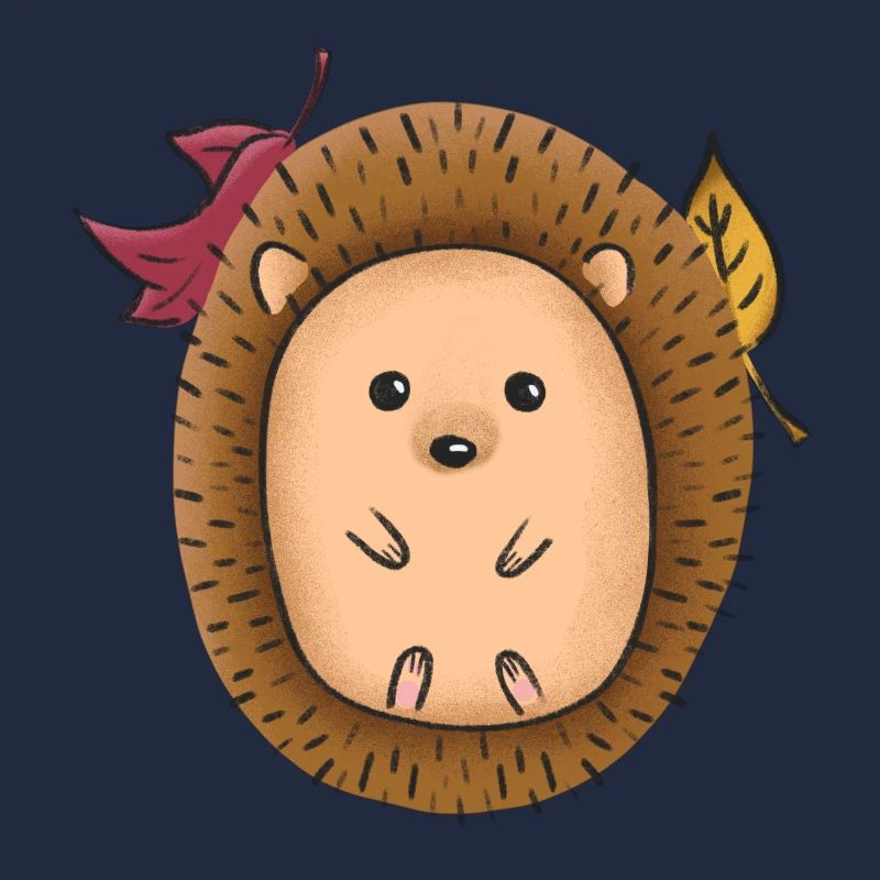 Igel im Herbstlaub