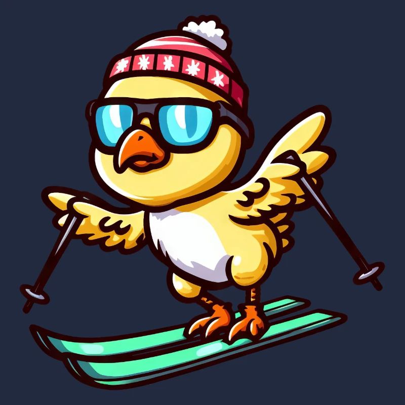 Chicken Chicks on Skis - Cuter