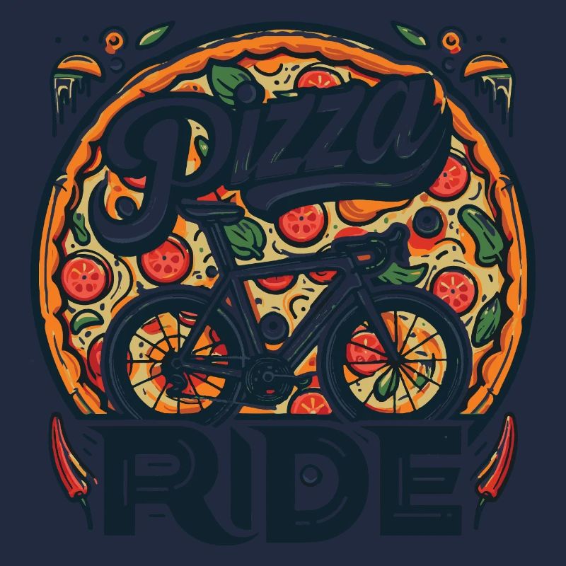 Conception de balade à vélo pizza