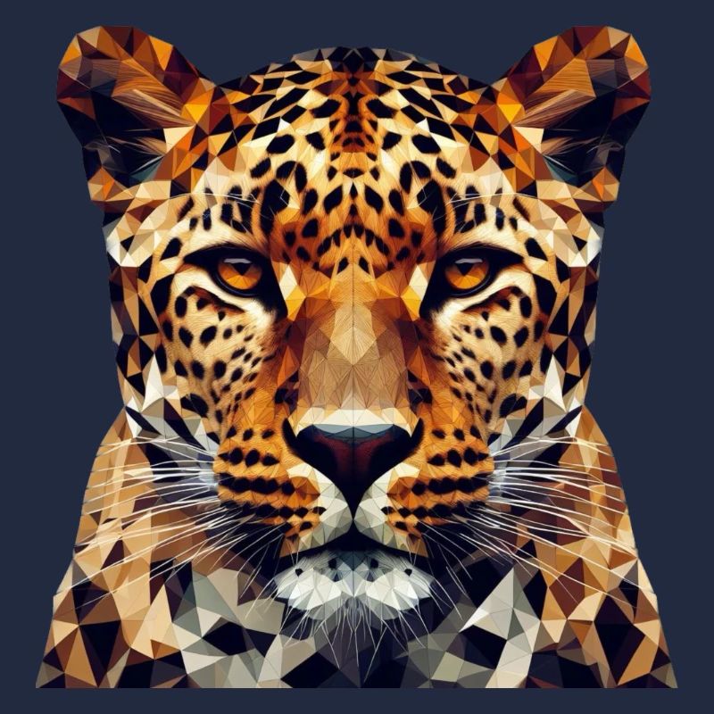 Leopard im Polygon-Stil