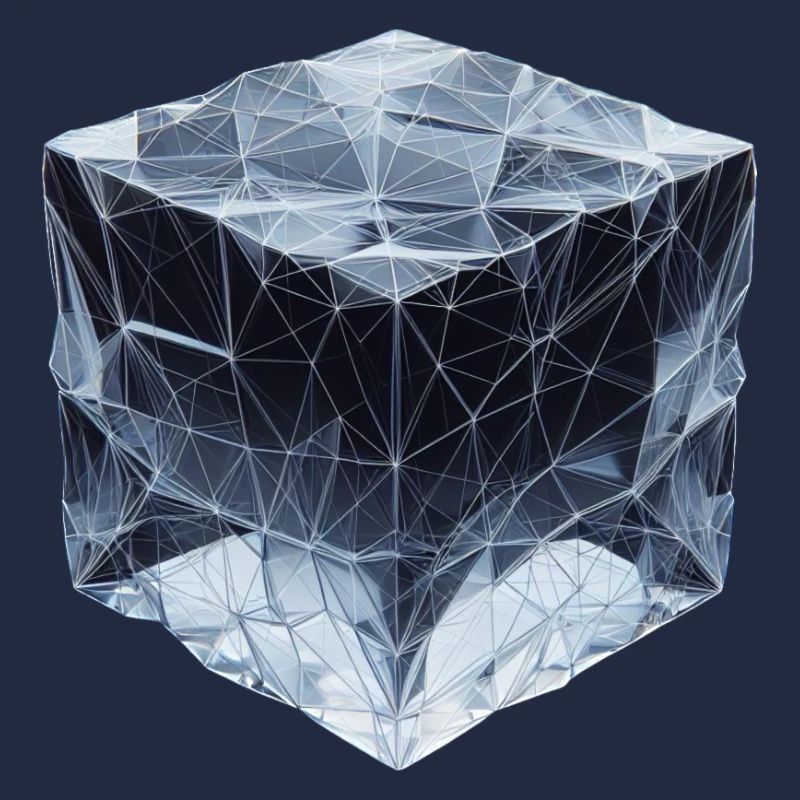 Polygon-style ice cubes