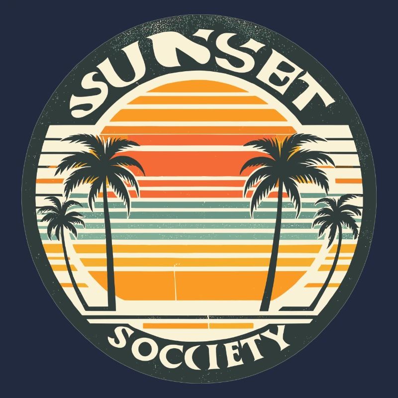 Sunset with palm trees