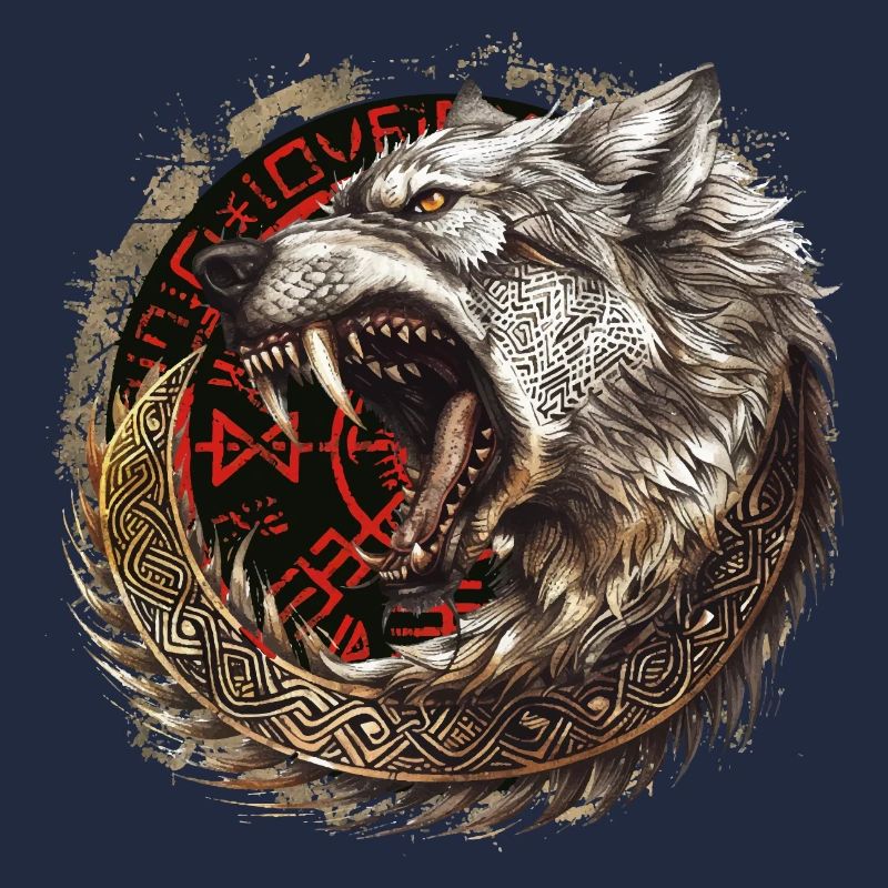 Wikinger Wolf Wölfe Odins Geri & Freki Valhalla