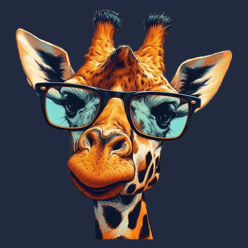 Giraffe with Glasses
