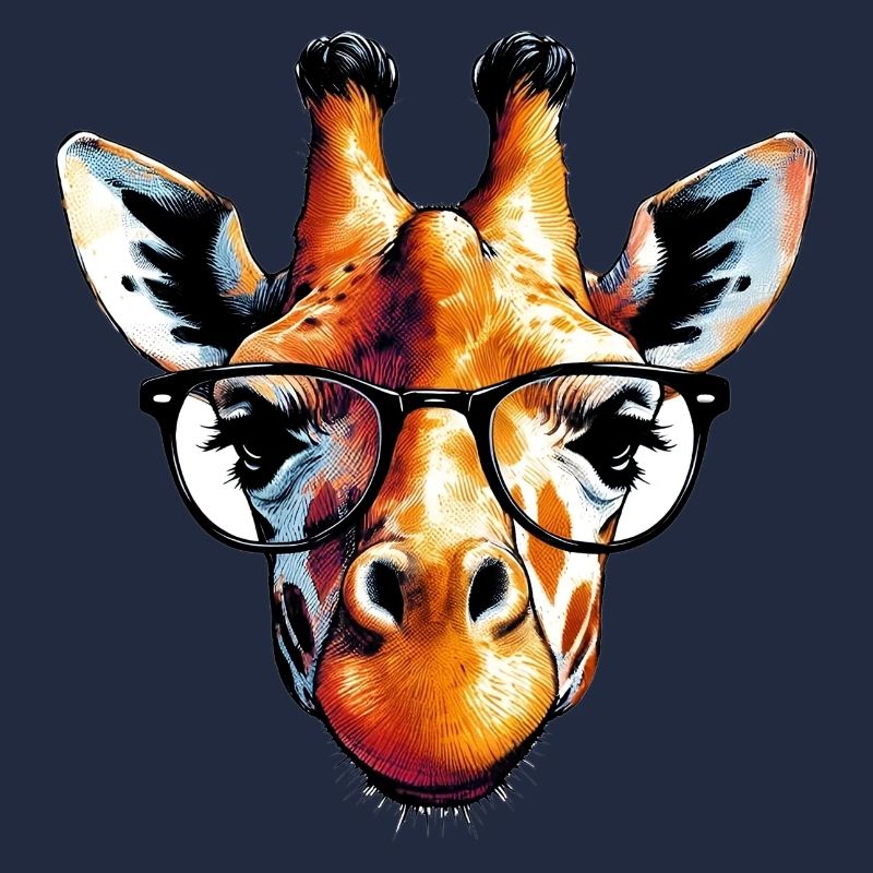 Giraffe with Glasses