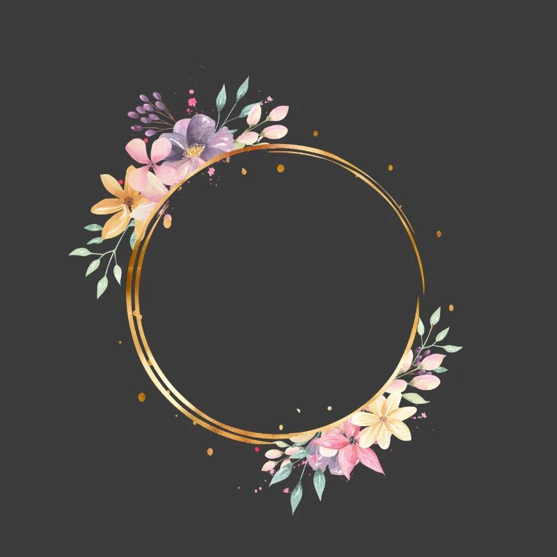 Flower circle, colorfully customizable
