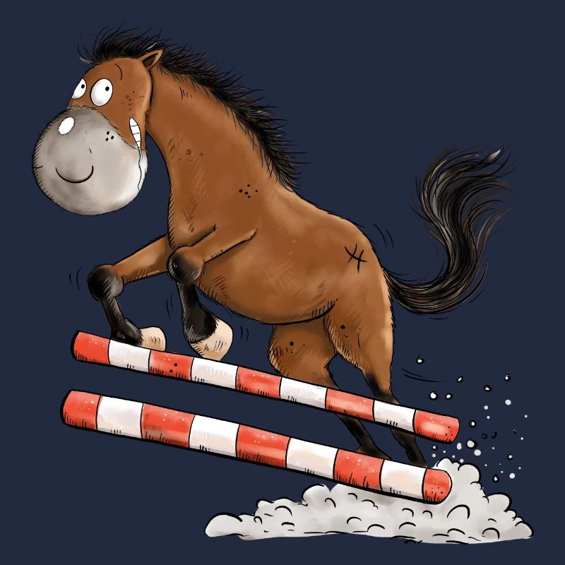 Witziges Springpferd Springreiten Tunier Pferd