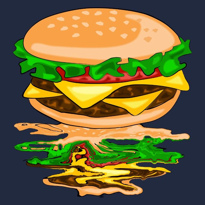 Hamburger mit einer Spiegelung