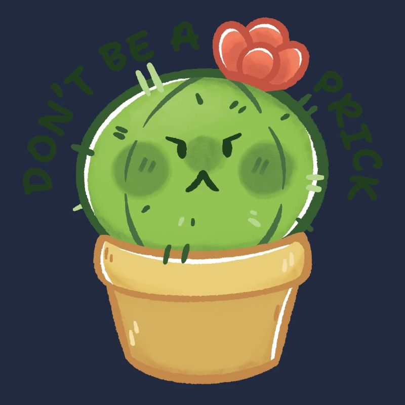 Grumpy Cactus with Message