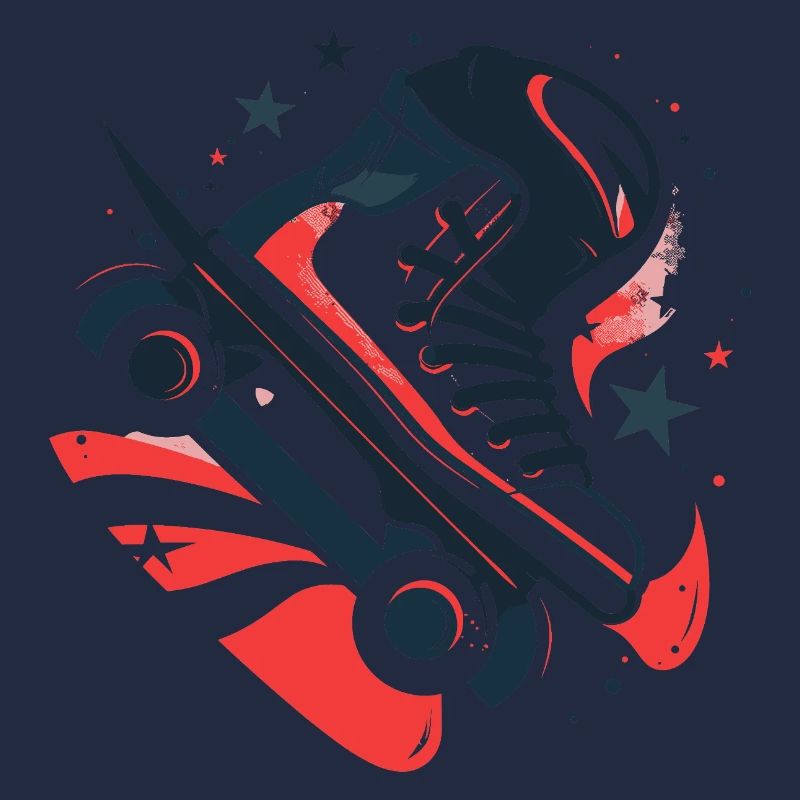 Roller Skates Zeichnung