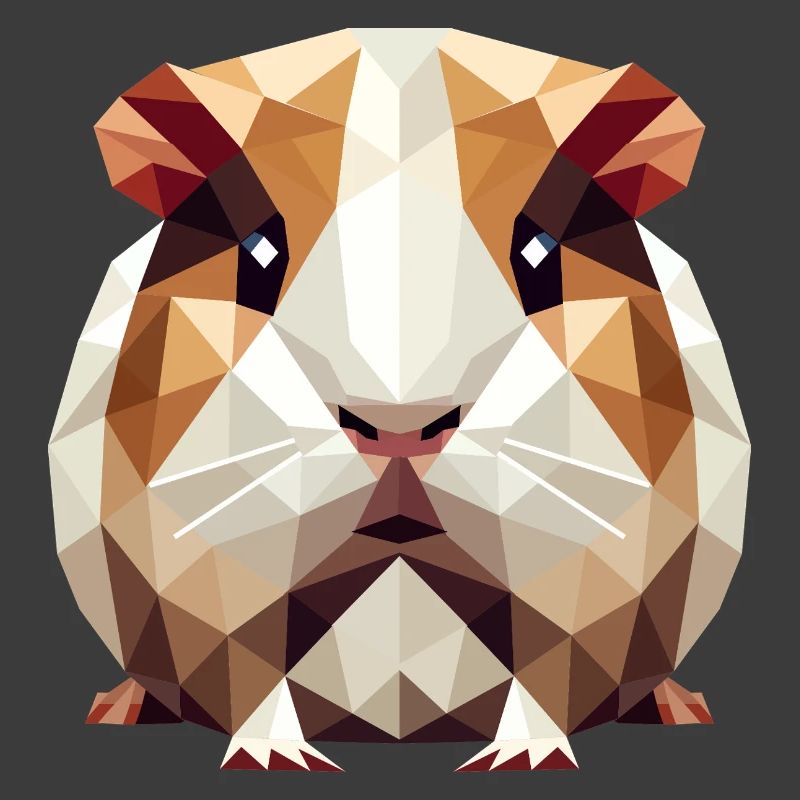 mignon cochon d’Inde dans le style low poly