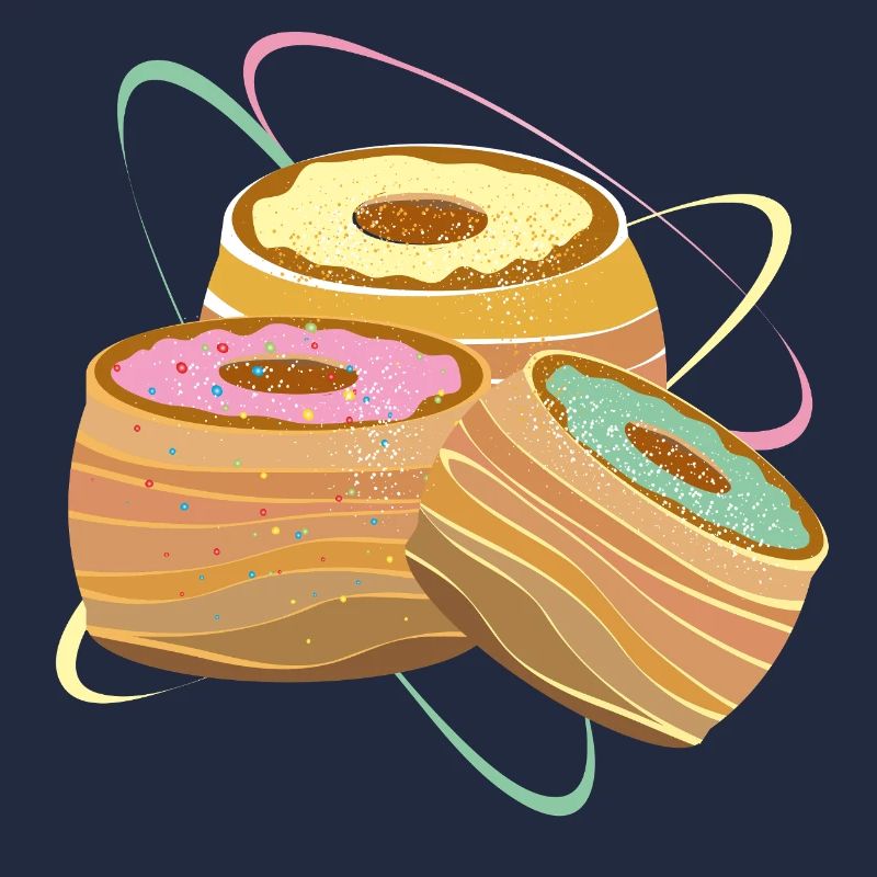 Trois Cronuts – Illustration avec une douce séduction