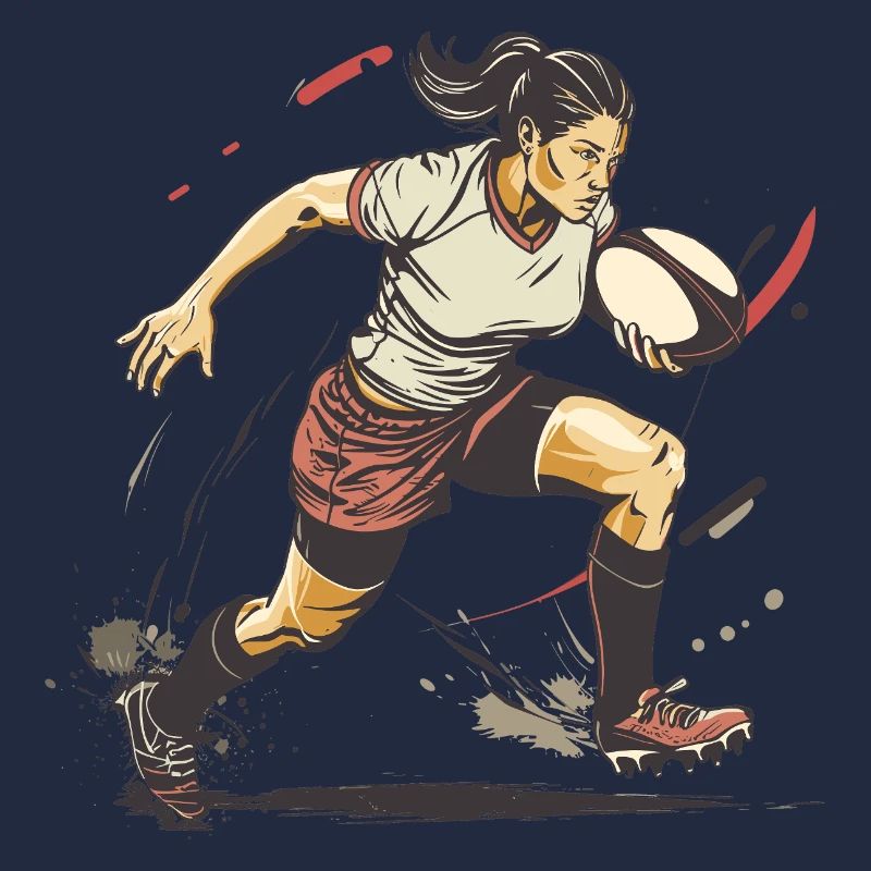 Weiblicher Rugbyspieler