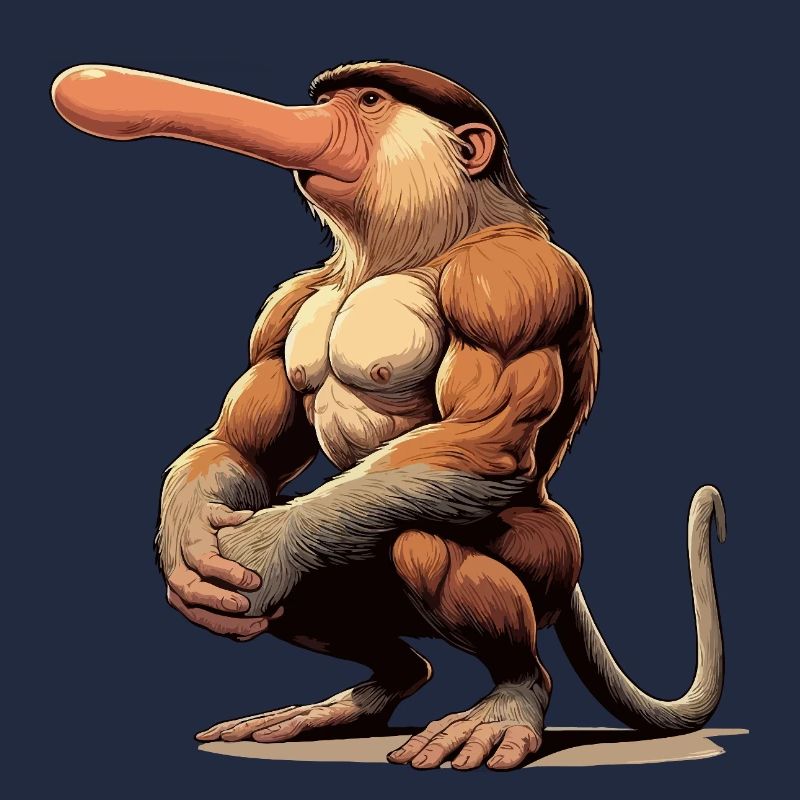 Nasenaffe zäh