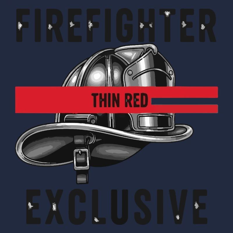 Firefighter Helmets Red Graphic Design