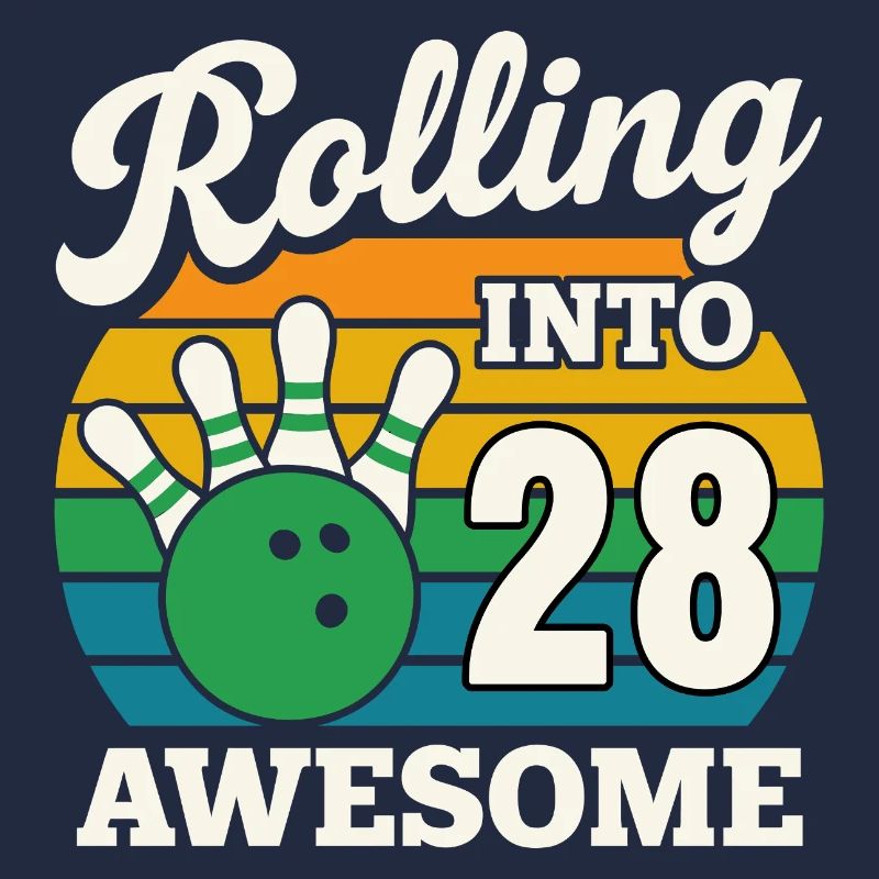 Bowling 28th Birthday Celebration Graphic