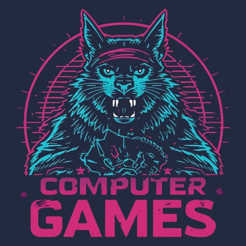 Games Logo mit Neon-Design