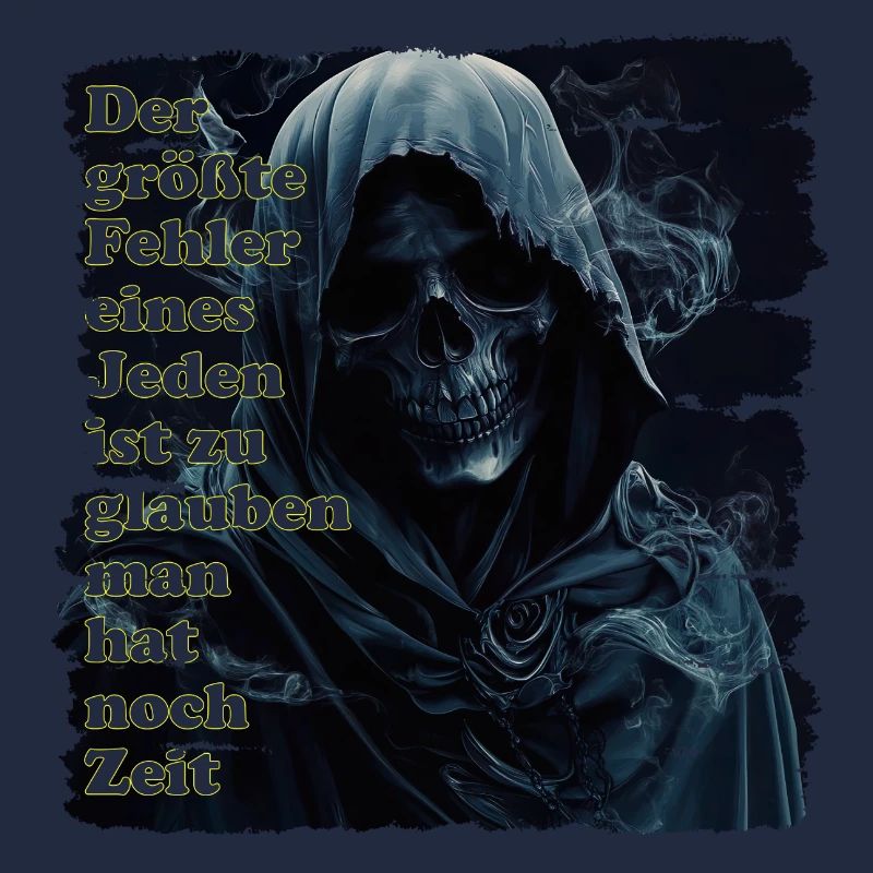 Dark skeleton face illustration