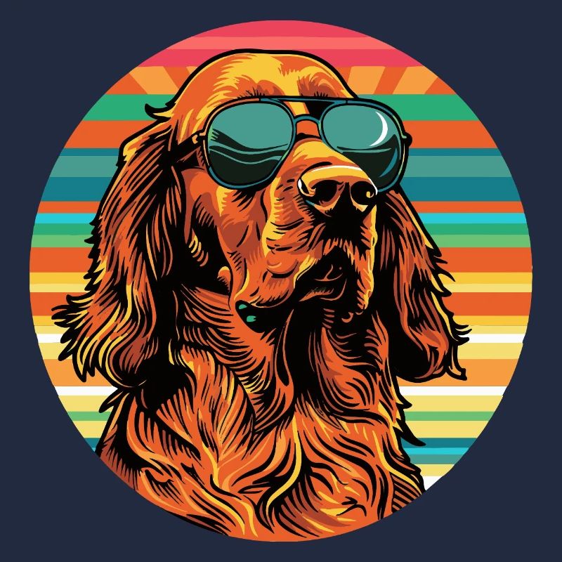 Lässiger Hund mit Sonnenbrille