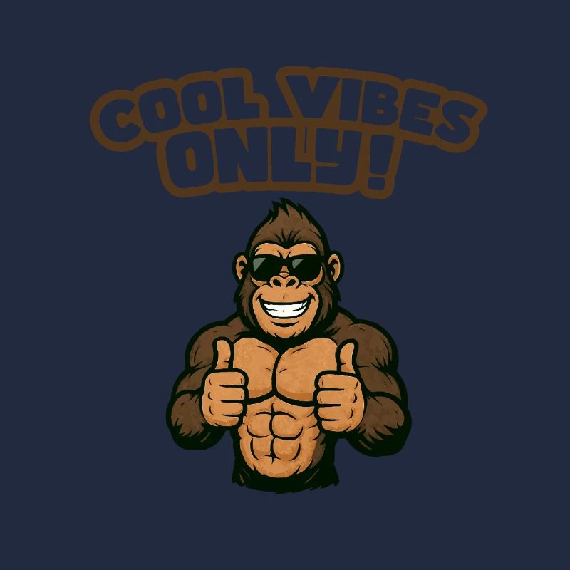 Gorilla mit Cool Vibes