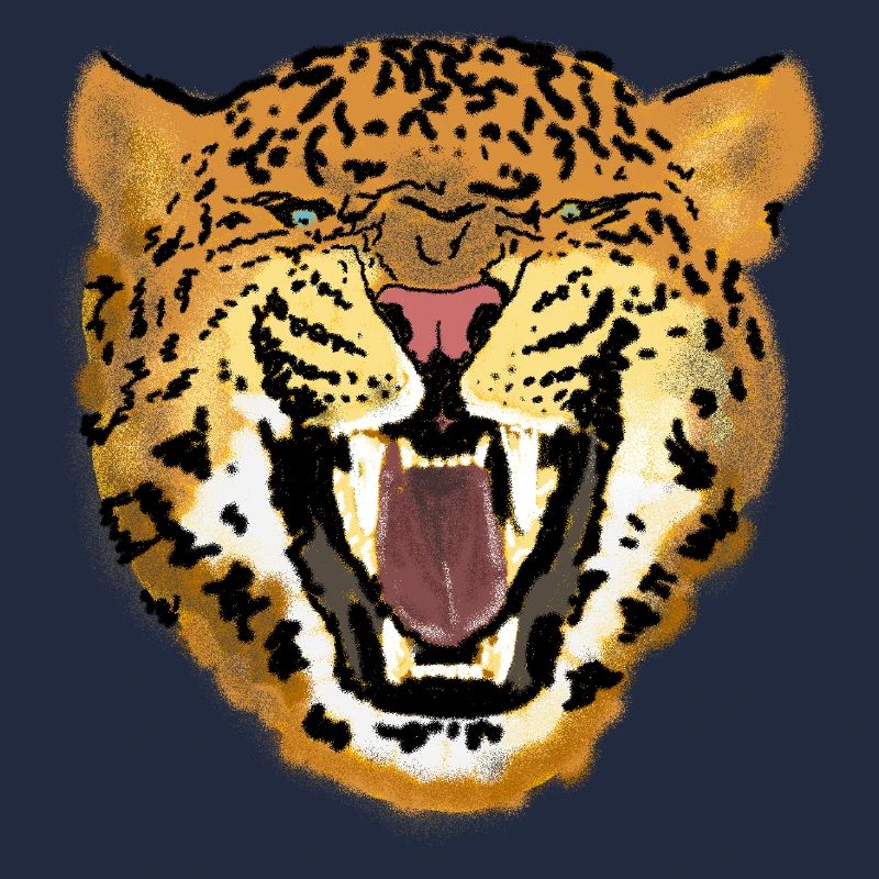 Leopardengesicht Brüllendes Kunstdesign