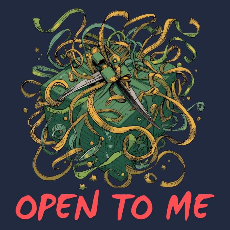 Coffre Vert Rubans et Ciseaux