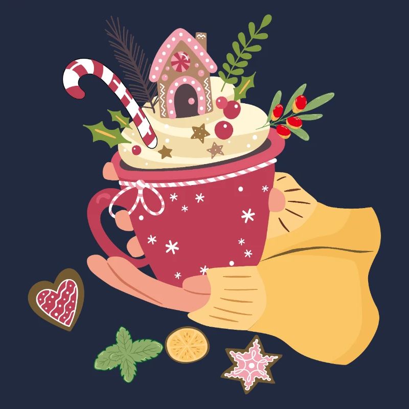 Weihnachtstasse mit Lebkuchenhaus Advent