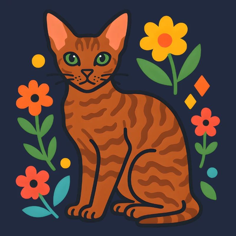 Devon Rex's cat in flower parade