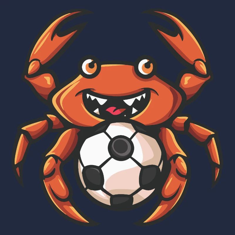 Krabbenfußball Maskottchen