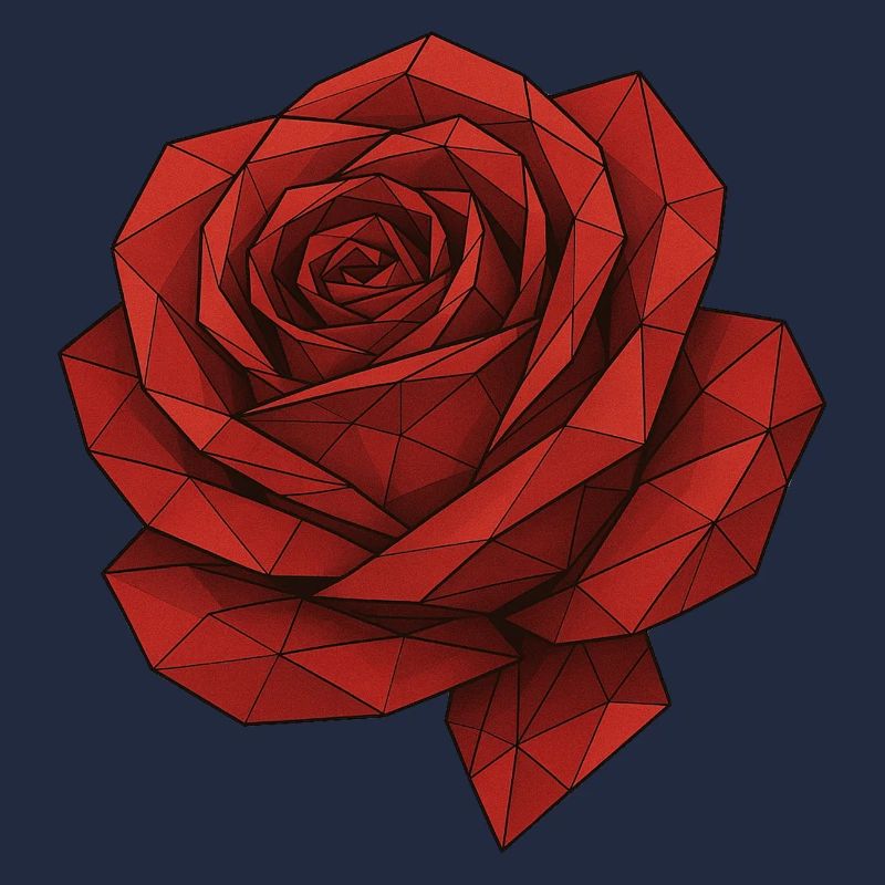 Geometrische Rote Rose