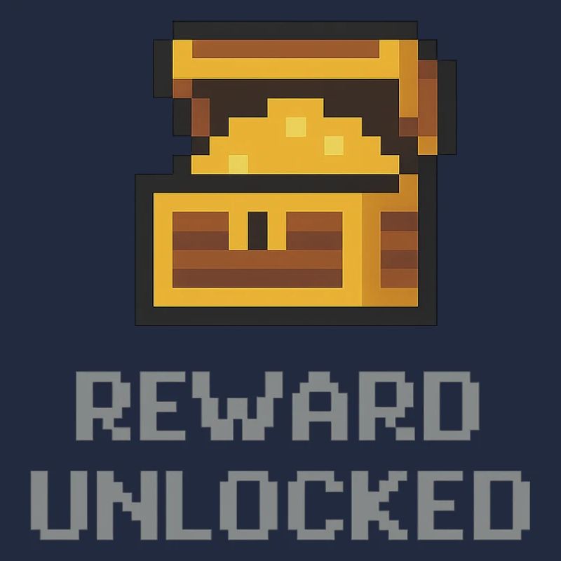Récompense du coffre de pixels débloquée