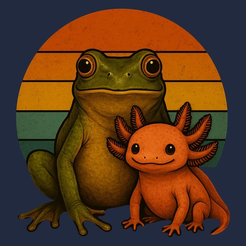 Frosch und Axolotl