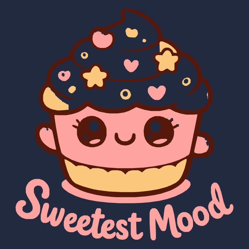 Süßes Cupcake-Motiv mit Herzen