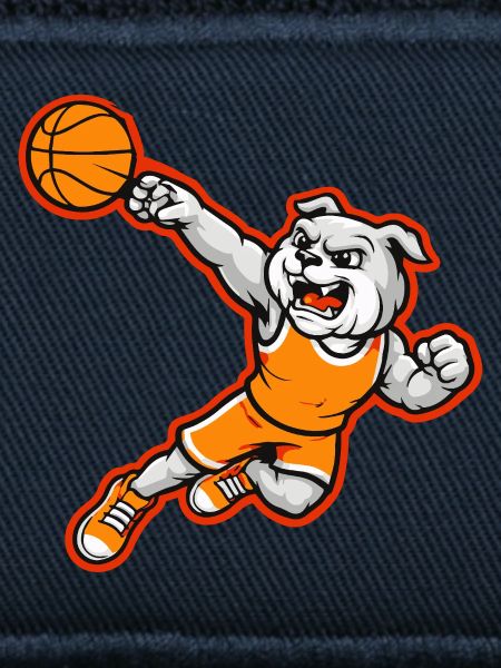 Bulldog Basketball Dunk Maskottchen