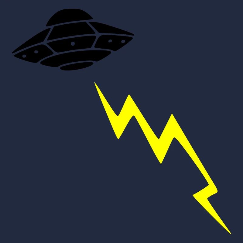 UFO Invasion Lightning Attack Alien Vector